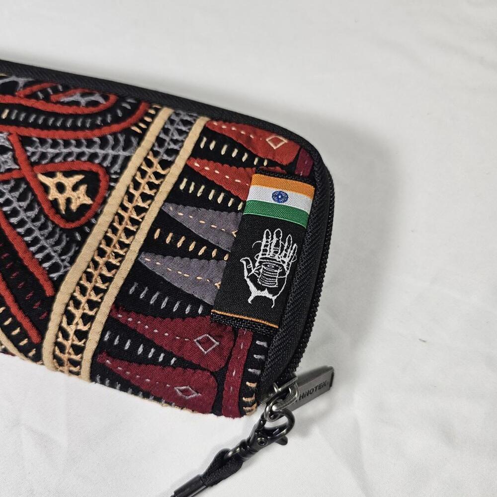 Chiburi Accordion Wallet RFID Block. Unique Pattern Colorful Organized Cloth - Picture 4 of 7